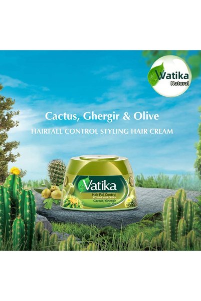 Vatika Cactus&Olive Styling Hair Cream | Cactus and Olive Hair Styling Cream 125