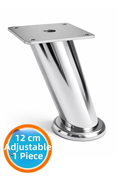NZB (12 cm) Chrome Metal Base Tv Unit Seat Furniture Leg with Table Top Grade...
