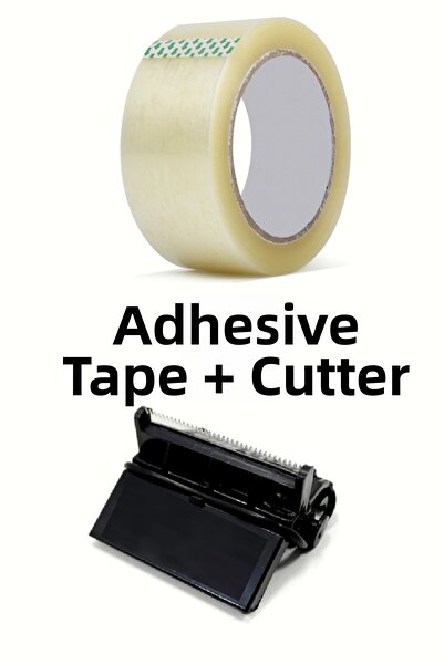 usin 1 bucă bandă adezivă + aparat practic de tăiat bandă adezivă, instrument...