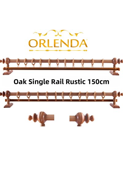 Orlenda Umeraș pentru perdea rustică din țeavă de aluminiu cu cap din lemn și...