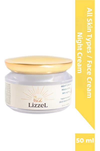 LizzeL كريم ليلي مرطب مضاد للشيخوخة كريم العناية الليلية 50 مل