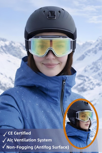 GLASWEN Ski Goggles Non Mirrored Rainbow Vented Sun Snow Protective Eyewear U...