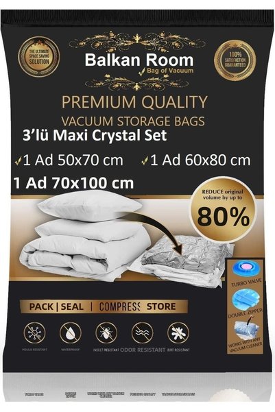Balkan Room Vacuum Bag 3 Pack Maxi Crystal Set Vacuum Bag Vacuum Bag