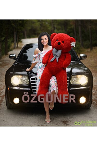 Özgüner Oyuncak 130 Cm Big Teddy Bear with Bow Tie (100% Domestic)