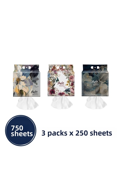 Papia مناشف منزلية معلقة 250 قطعة × 3 قطع (750 ورقة)