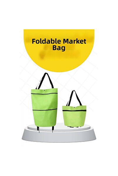 byhodi Geantă de cumpărături pliabilă cu roți, practică și detaliată, tip căr...