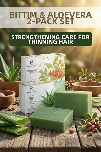 Sapovera Bıttım & Aloevera Set of 2: Strengthening Care for Hair Prone to Bre...