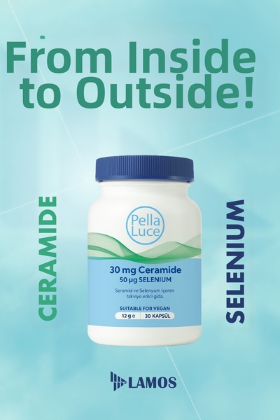 Lamos Pella Luce Ceramide Selenium 30 Capsules Moisture Support for Skin