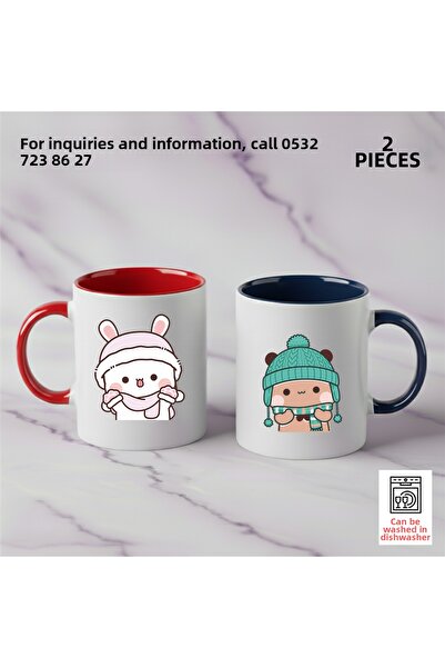 Ceymas Hediyelik 2-Piece Gift Dudububu Valentine's Day Birthday Bubududu Mug ...