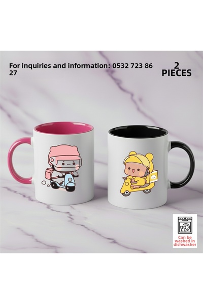 Ceymas Hediyelik مجموعة من كوبين هدايا خاصة لعيد الحب من دودوبوبو، كوب عيد مي...