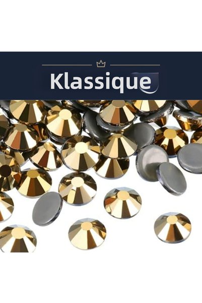 Klassiqe Gold Hematite Crystal Stone (Hotfix) Ss6 - 1440 Pcs