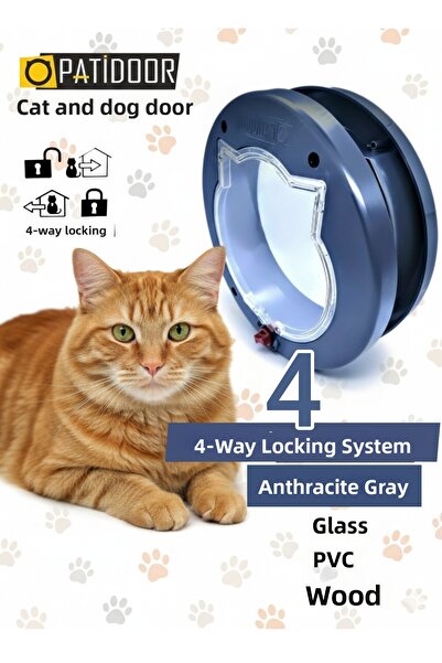 PATİDOOR باتي Xxl /// أنثراسايت رمادي /// باب القط