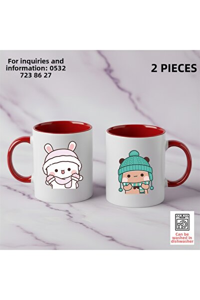 Ceymas Hediyelik 2-Piece Gift Dudububu Valentine's Day Birthday Bubududu Mug ...