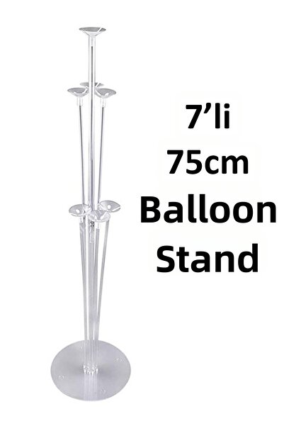 PEKSHOP Balloon Stand 7-Piece 75cm Footed Transparent Balloon Decoration Stand