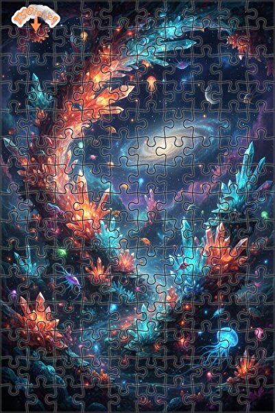 Teona Ahşap لغز خشبي من كريستال جالاكسي سي، لغز خشبي بإطار مزدوج الطبقات، 150...