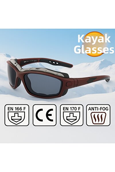 TomyHelf Ski Goggles Antifog Ventilated Uv Protection Sun Snow Glasses Black-...