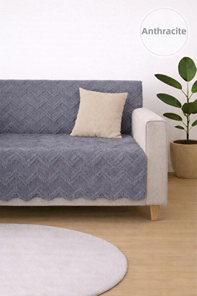 SYCAMORE HOME Sofa Cover 175X215 cm – Zigzag Pattern Sofa Cover, Non-Slip, Wa...