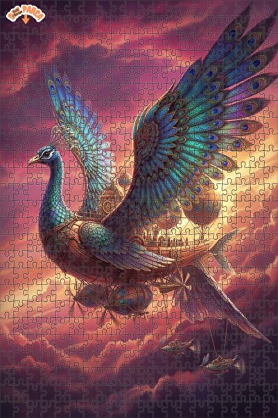 Teona Ahşap لغز خشبي رائع من سكاي تكنولوجي على شكل طائر الطاووس، لغز خشبي بإط...