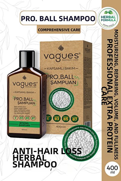 Vagues Premium Care مجموعة شامبو برو. بول بالبروتين العشبي لإصلاح وتغذية وتقو...