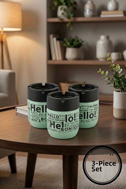 GLUS " 3 τμχ " Γυάλινο τασάκι χωρίς άρωμα