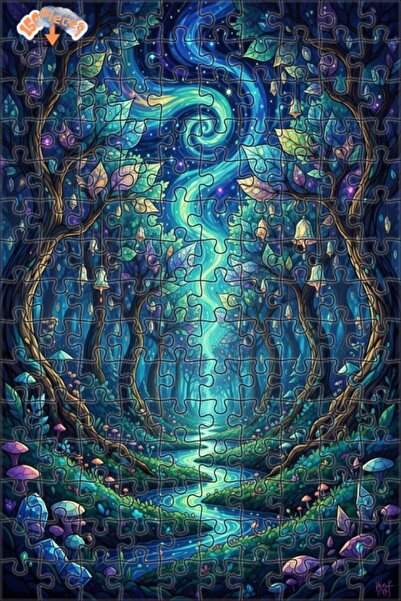 Teona Ahşap لغز خشبي مؤطر بطبقتين من ماركة ماجيكال فورست ريفر 150 قطعة 20×30