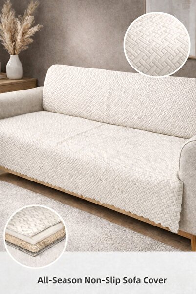 coverbox Husa pentru canapea WELSOFT cu baza anti-alunecare din burete - Husa...