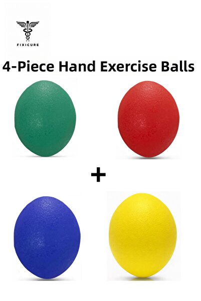 FixiCure مجموعة تمارين اليد مكونة من 4 قطع، كرة الإجهاد، العلاج الطبيعي، تمار...