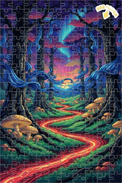 Teona Ahşap لغز خشبي مؤطر بطبقتين من ماركة ماجيكال فورست ريفر 200 قطعة 25×35