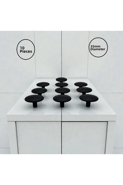 KULP CENTER 10 bucăți Mâner de mobilă modern, de clasa I, negru mat, tip ciup...