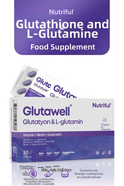Nutriful جلوتاويل 30 قرصًا يحتوي على الجلوتاثيون والجلوتايمين