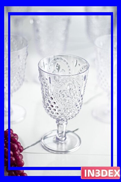 İN3DEX Unbreakable Transparent Acrylic Cup 450ml for Water and Drinks