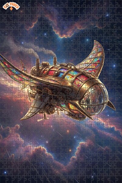 Teona Ahşap لغز خشبي على شكل سفينة طائرة ستيمبانك تسفر عبر الزمن 500 قطعة 50×30