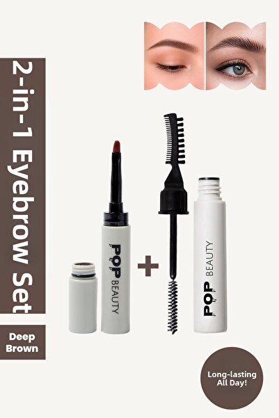 POP Beauty Eyebrow Stabilizer and Styling & Eyebrow Pomade, 2-Piece Eyebrow G...