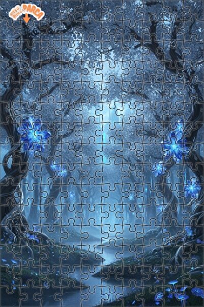 Teona Ahşap لوحة زيتية للغابة الخيالية والزهور الكريستالية، لغز خشبي مؤطر بطب...