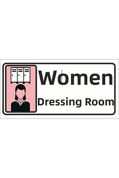 sıradışıhediyem Women's Dressing Room Metal Warning 20X10 cm
