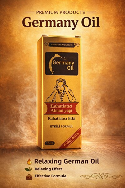 GERMANY OEL زيت ألماني متوسط الحجم 10 مل. زيت النعناع بنسبة 100% ذو تأثير مريح