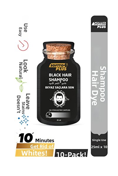 Softto Plus Black Hair Natural Looking Hair Blackening Instantly Effective Sh...