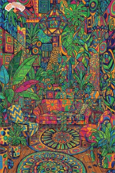 Teona Ahşap Legendary Bohemian Living Room Landscape Oil Painting Look Wooden...