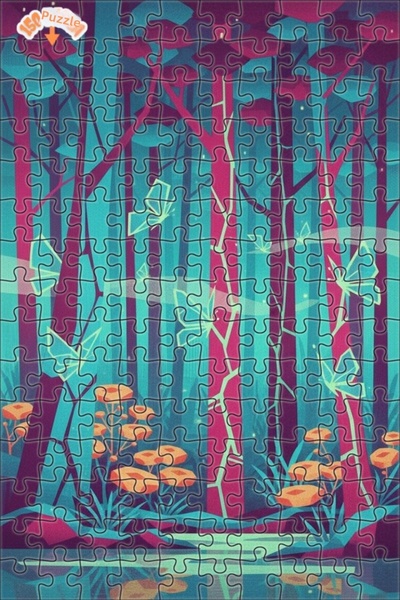 Teona Ahşap Fairy Tale Butterfly Forest Double Layer Framed Wooden Puzzle 150...