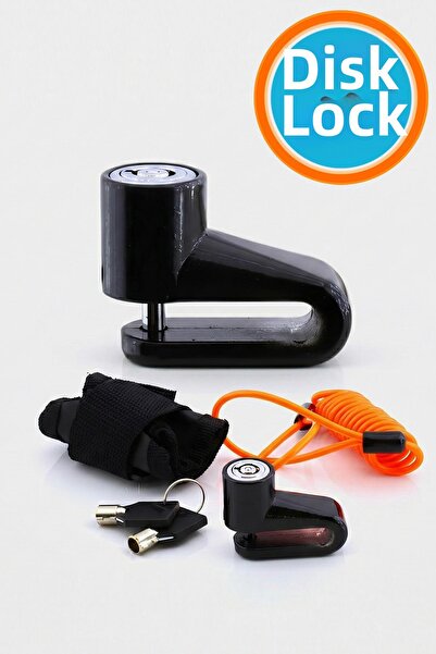 NZB قفل قرصي للدراجات النارية مع حبل تذكير وحقيبة حمل للحماية من السرقة