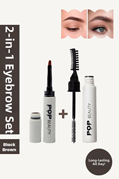 POP Beauty Eyebrow Stabilizer and Styling & Eyebrow Pomade, 2-Piece Eyebrow G...