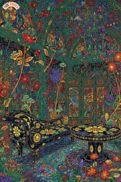 Teona Ahşap لوحة فنية خشبية على شكل زاوية غابة غامضة بمظهر لوحة زيتية 500 قطع...