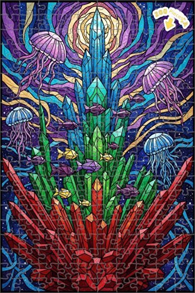 Teona Ahşap لغز خشبي بإطار مزدوج الطبقات من كريستال ديني أتاشي 200 قطعة 25x35