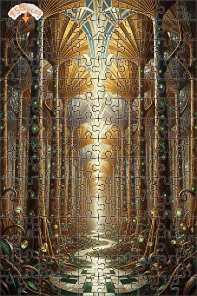 Teona Ahşap لغز خشبي بإطار مزدوج الطبقات من جولد فورست ماجيك 150 قطعة 20x30