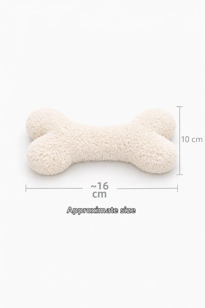 ULUBEN Wellsoft Dog Toy Bone – Soft Plush Texture, 16 cm