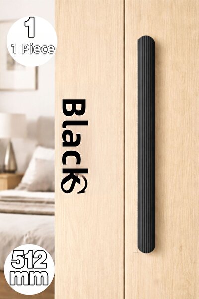 Badem10 VENTO Ριγέ Μαύρη Ματ Λαβή Συρταριού 512 mm Ντουλάπα Ντουλάπα Μεταλλικ...