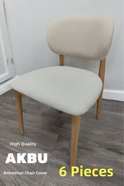 AKBU 6-piece high quality bohemian chair cover, elastic, kitchen chair cover