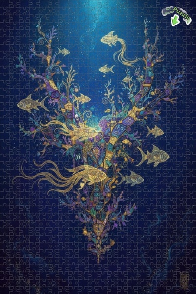 Teona Ahşap لغز خشبي بإطار مزدوج الطبقات بمظهر لوحة زيتية لاستكشاف تحت الماء ...