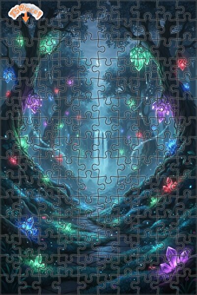 Teona Ahşap لغز خشبي من الغابة الكريستالية السحرية، لغز خشبي بإطار مزدوج الطب...