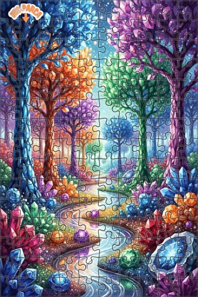 Teona Ahşap لغز خشبي بتصميم نهر الغابة الكريستالية مع مشهد مائي 150 قطعة 20×30